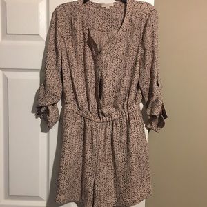 Blush pink and black romper